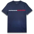 【Tommy Hilfiger】成人 刺繡 經典大LOGO一字短袖(男女可穿 多款挑選)