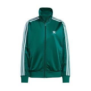 【adidas 愛迪達】Firebird TT 女 立領 外套 運動 經典 復古 三葉草 休閒 拉鍊口袋 綠白(IP0612)