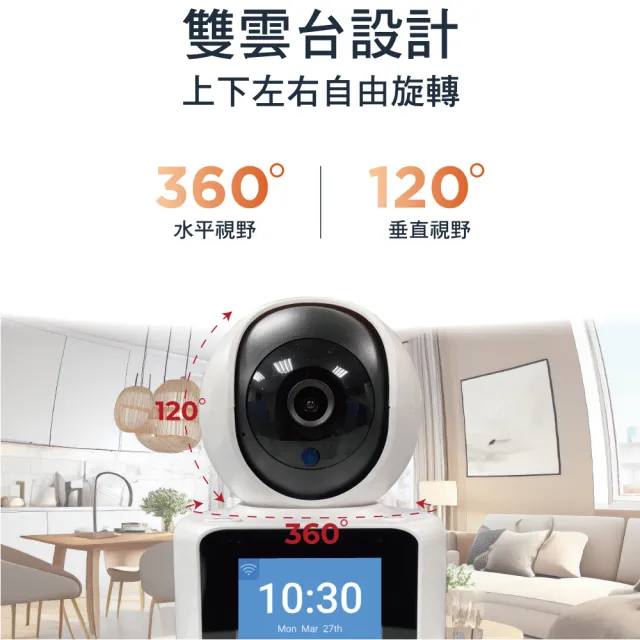 【YOIAN】C31 PRO 1080P 200萬畫素互動式AI無線網路攝影機/監視器(雙向通話/寵物追蹤/老人照護)