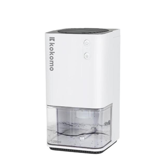 【kokomo】電子式靜音美型節能冷光除濕機(KM-201強力除濕1200ML容量水箱低耗能省電)
