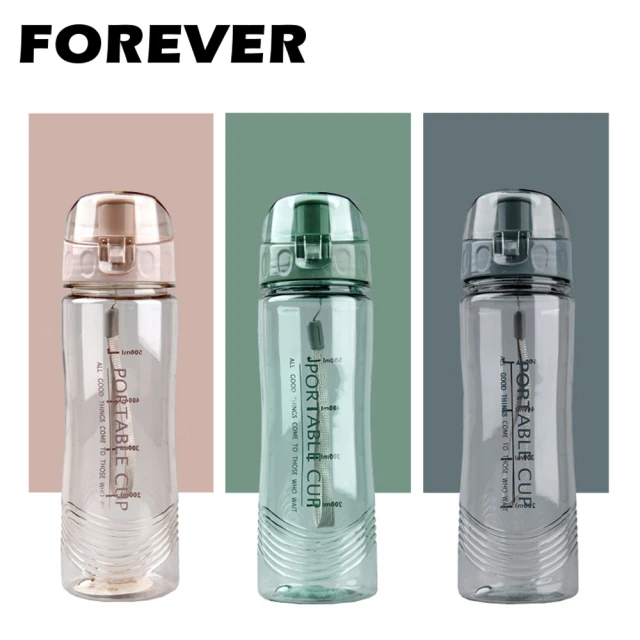 日本FOREVER 彈蓋式直飲曲線運動水壺520ML(買一送一)