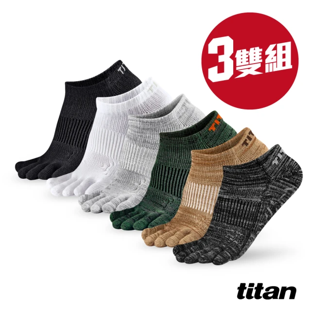 titan 太肯titan 太肯 3雙組_五趾功能訓練襪 踝型(抓地止滑設計-適合慢跑、健身房重訓)