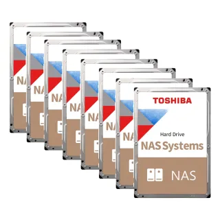 【TOSHIBA 東芝】(8入組) N300系列 10TB 3.5吋 7200轉 256MB NAS 內接硬碟(HDWG11AAZSTA)