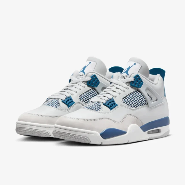NIKE 耐吉 籃球鞋 Air Jordan 4 男鞋 女鞋 藍色 白色 海軍藍 AJ4 復刻 潮流 穿搭(FV5029-141)