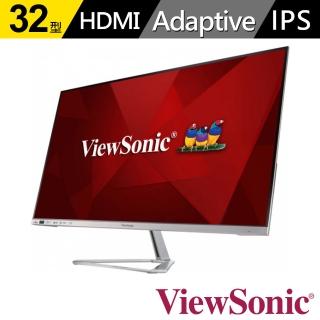 【ViewSonic 優派】VX3276-2K-MHD-2 32型IPS 2K 75Hz無邊框美型螢幕(HDR10/內建喇叭/FreeSync)
