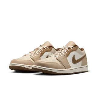 【NIKE 耐吉】運動鞋 休閒鞋 男鞋 AIR JORDAN 1 LOW SE Tan Brown 棕褐色 牛奶糖 雕花 AJ1(HF5753221)