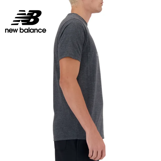 【NEW BALANCE】NB 吸濕排汗短袖上衣_MT41071HC_男性_深灰色(美版 版型偏大)