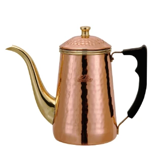 【Kalita】鶴嘴 銅製 手沖壺 0.7L(專業鶴嘴設計 可控制水量大小)