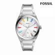 【FOSSIL 官方旗艦館】Everett系列 時尚指針手錶 不鏽鋼錶帶 42MM(2色可選)