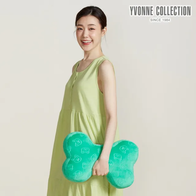 【YVONNE 以旺傢飾】網路限定｜貓咪小骨頭抱枕(草綠)