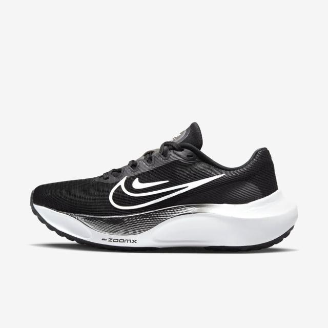 【NIKE 耐吉】WMNS Zoom Fly 5 女 慢跑鞋 運動 路跑 輕量 緩震 支撐 黑 白(DM8974-001)