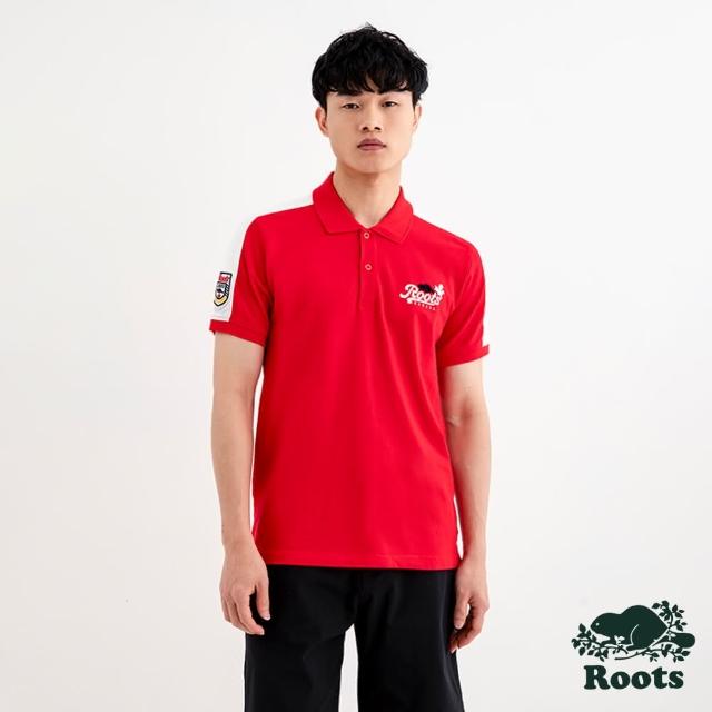 【Roots】Roots 男裝- CANADA BEAVER短袖POLO衫(紅色)