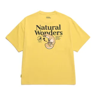【National Geographic 國家地理】男女同款鴨嘴獸微寬鬆短袖上衣-黃色(環保材質/吸濕速乾)