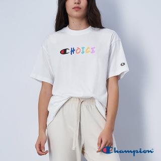【Champion】官方直營-拼色LOGO字樣短袖TEE-女(3色)