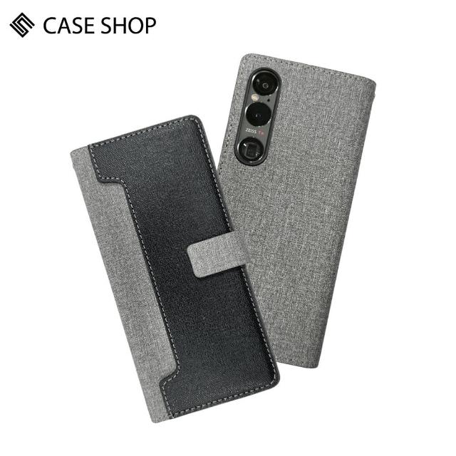 【CASE SHOP】SONY Xperia 1 VI 前收納側掀皮套-黑(內襯卡片夾層 翻蓋站立)