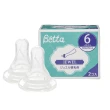 【Doctor Betta】日本 Jewel系列 標準型替換奶嘴組 圓孔S/M碼 十字孔 1盒2枚入(新生兒適用 寶寶必需品)