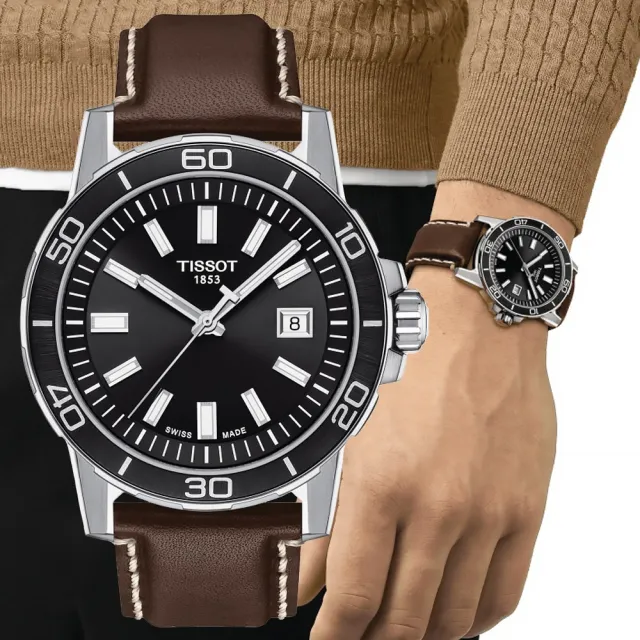【TISSOT 天梭】Supersport Gent 紳士運動系列 T1256101605100 夜光指針 日期顯示 瑞士 石英 腕錶