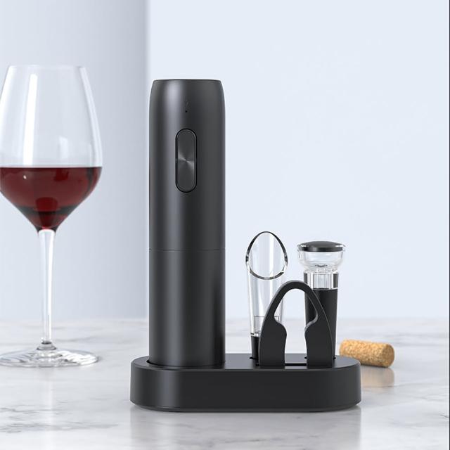 5件組 多功能電動紅酒開瓶器套裝 葡萄酒香檳開蓋器 啤酒啟瓶器