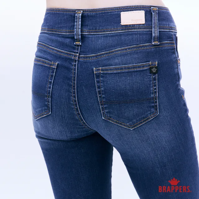 【BRAPPERS】女款 美腳ROYAL系列-中腰彈性喇叭褲(深藍)