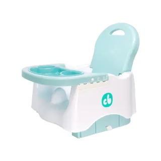 【Creative Baby 創寶貝】寶寶可攜式小餐椅 Booster Seat-嬰兒藍(攜帶方便//餐盤/椅背/坐墊高度可調)