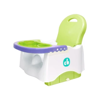 【Creative Baby 創寶貝】寶寶可攜式小餐椅 Booster Seat-蘋果綠(攜帶方便 餐盤 椅背 坐墊高度可調)