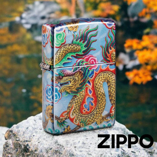 Zippo 日系~傳統藝術-波富士圖案電鑄板貼片加工打火機 