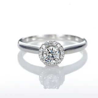 【DOLLY】0.30克拉 求婚戒18K金完美車工鑽石戒指(011)