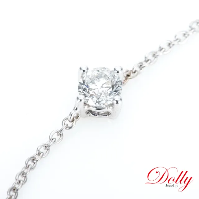 【DOLLY】0.30克拉 輕珠寶18K金完美車工鑽石手鍊(001)