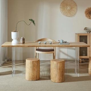 【橙家居·傢俱】/預購/侘寂系列實木餐桌 SSX-H1811(預購品 餐桌 長桌 桌子 辦公桌 會議桌)
