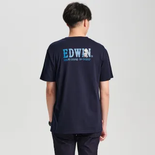 【EDWIN】男裝 外星人DJ短袖T恤(丈青色)