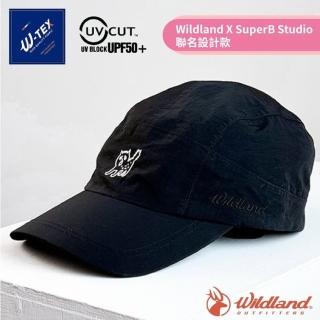 【Wildland 荒野】山小貓 聯名款 機能防水山小帽.棒球帽.防曬遮陽帽(M1080-192 仙草茶)