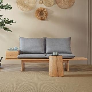 【橙家居·傢俱】/預購/侘寂系列實木雙人軟包沙發 SSX-W1802(預購品 木框沙發 軟墊沙發)