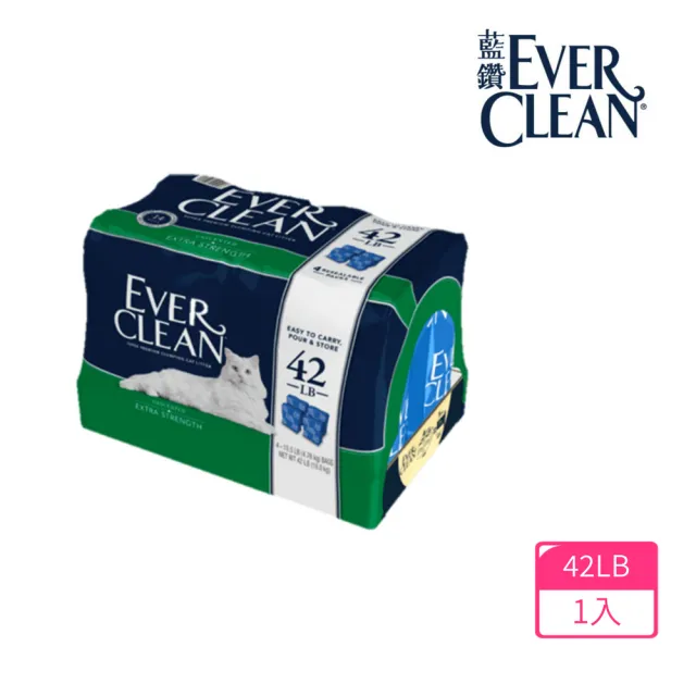 【EverClean 藍鑽】強效凝結除臭貓砂42LB