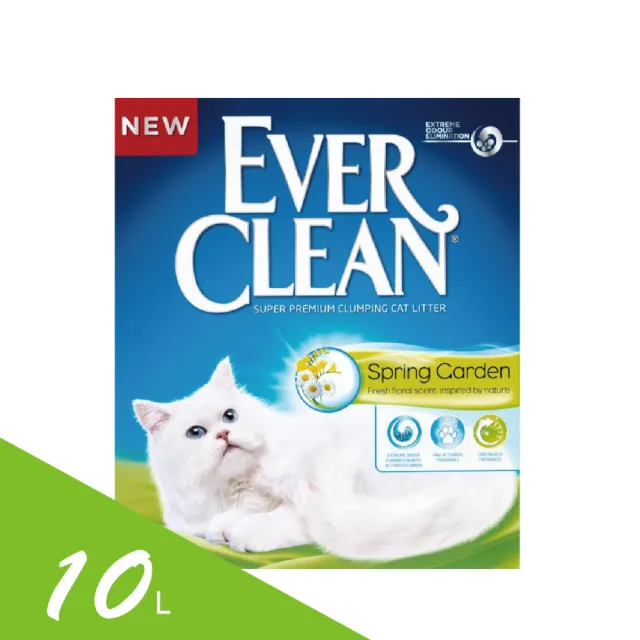 【EverClean 藍鑽】強效凝結除臭貓砂10L(歐規)