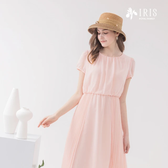 IRIS 艾莉詩 設計感幾何緞面長裙-3色(42217)好評