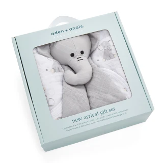【aden+anais】初生嬰兒完美禮盒(象寶寶)
