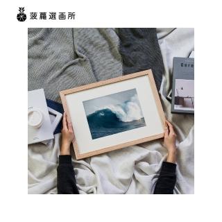 【菠蘿選畫所】北美紅橡實木畫框-A3尺寸(包含內襯卡紙/木質高階感擺臺/實木相框畫框/印刷裱畫)