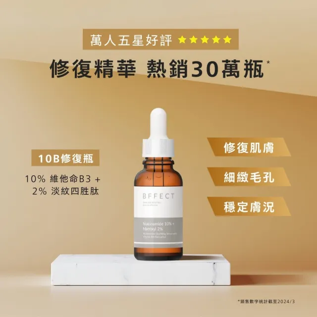 【BFFECT】10% 維他命B3修復毛孔精華 30ml(10B修復瓶/抗老)