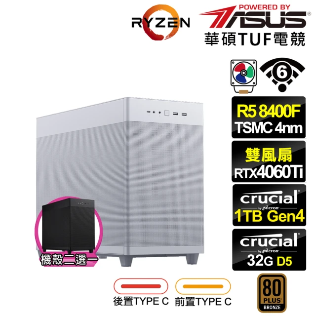 華碩平台 R5六核GeForce RTX 4060TI{異特