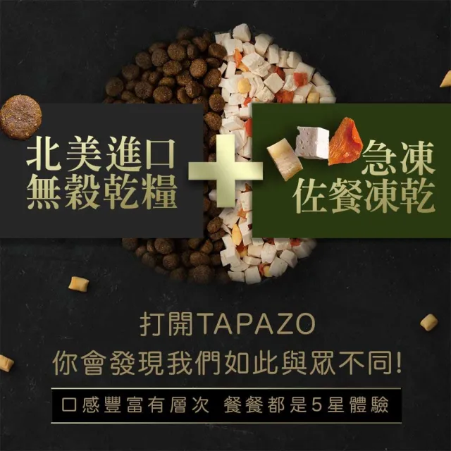 【TAPAZO 特百滋】凍乾三重奏-熟齡犬低敏雞肉配方 6磅(狗飼料 狗乾糧 熟齡犬 老犬 低敏 無穀)