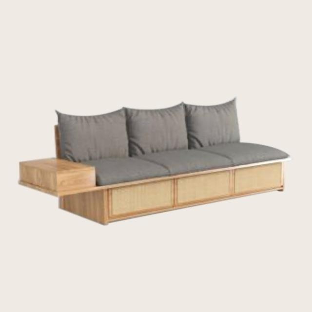 【橙家居·家具】/預購/侘寂系列實木直排軟包沙發 SSX-W1810(預購品 木框沙發 軟墊沙發 多人沙發)