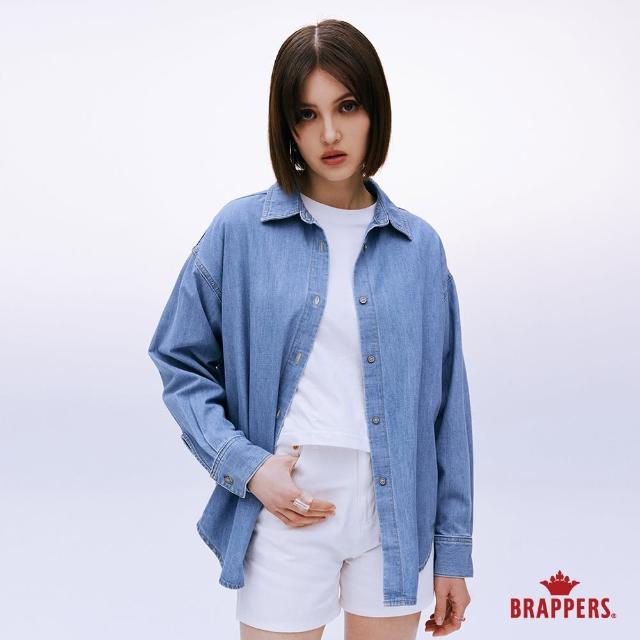 【BRAPPERS】女款 牛仔寬版長袖襯衫(淺藍)