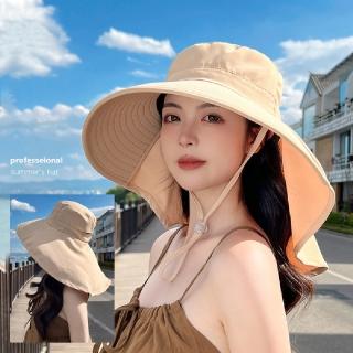 【Amirr 艾米爾】★防曬戶外大簷披肩太陽帽(休閒/舒適/遮陽/帽子)
