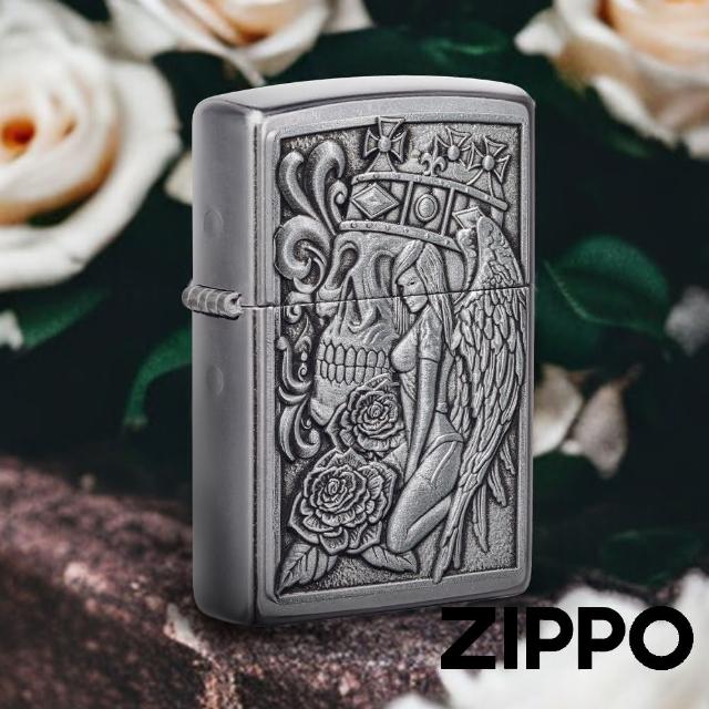 【Zippo】骷髏與天使防風打火機(美國防風打火機)