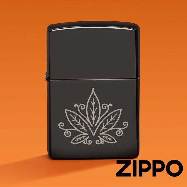 Zippo 大麻葉-禪繞藝術設計防風打火機(美國防風打火機)