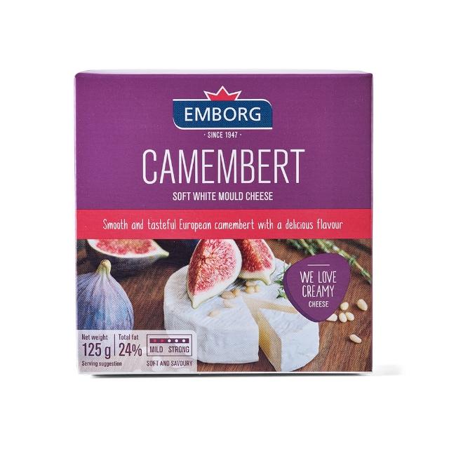 【Emborg安博格】丹麥 卡門貝爾乾酪 125g(CAMEMBERT 白黴起司 乳酪)