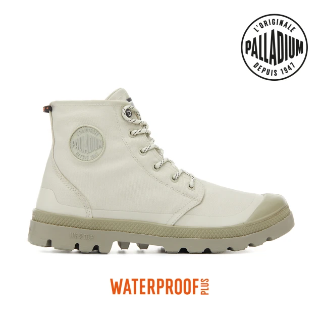 【Palladium】PAMPA RCYCL LITE+WP+ ZIP再生科技輕量拉鍊橘標防水靴-中性-米白(74066-103)