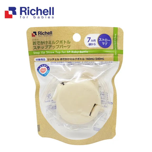 【Richell 利其爾】隨身杯吸管上蓋(朵朵開水杯/朵朵開奶瓶/米飛奶瓶用配件)