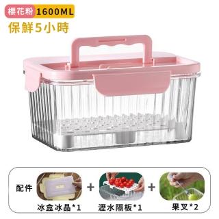 【丹丹有品】手提戶外保鮮盒-大號(保鮮盒 便當盒 密封盒 水果盒保鮮收納 食物儲存盒)