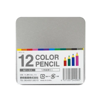 【GOOD LIFE 品好生活】迷你鐵盒彩色繪圖色鉛筆（12色）(日本直送 均一價)